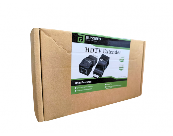 Bungees HDMI Extender With Lan 30m HEX030